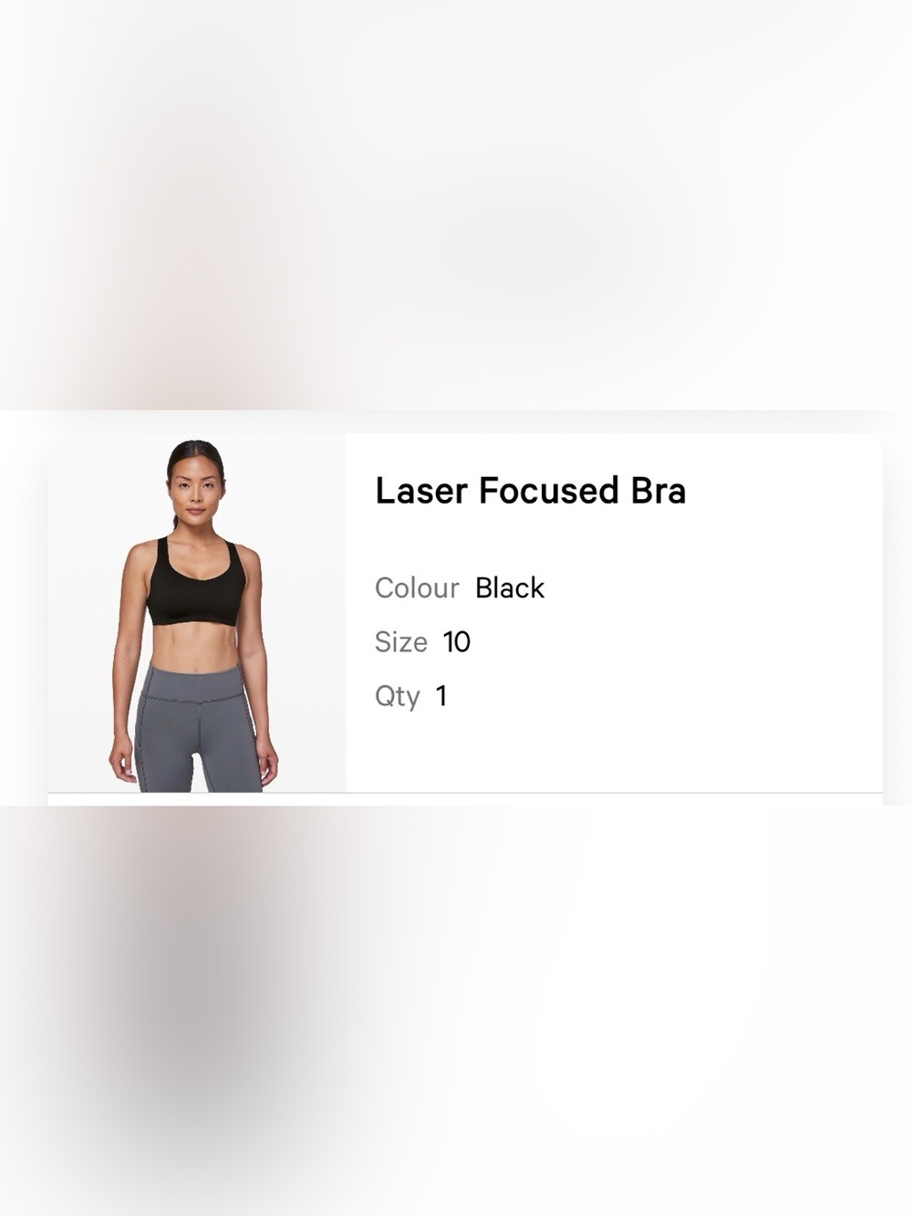 Lululemon Laser Focused Bra - Black Women’s Size 10